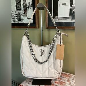 Steve Madden Quilted Shoulder Bag Chalk NWT